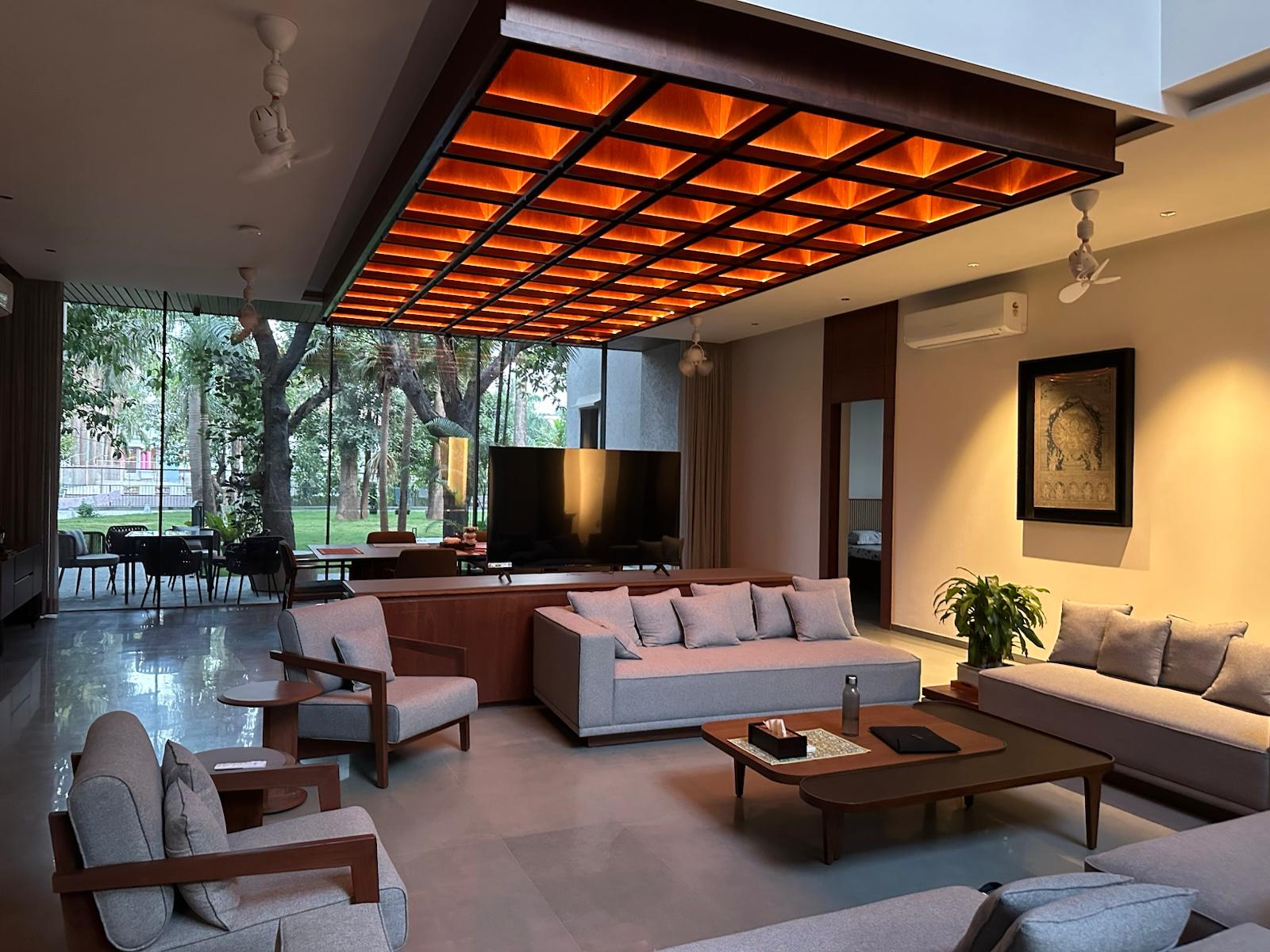 D House Lonavla luxury villa interior